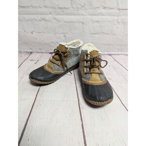 Womens Sorel Out N About Plus Ankle Duck Boots 1834081052 Gray Tan Size 7